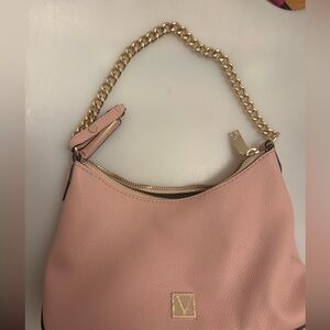 Pink Victoria’s Secret Gold Chain Shoulder Bag